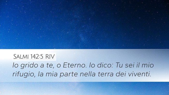 Salmi 142:5 RIV Bible Verse Image