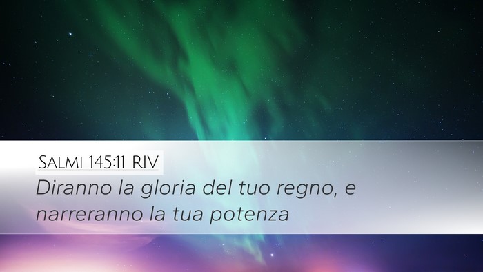 Salmi 145:11 RIV Bible Verse Image
