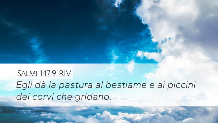 Salmi 147:9 RIV Bible Verse Image