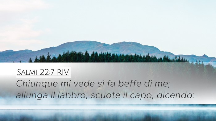 Salmi 22:7 RIV Bible Verse Image