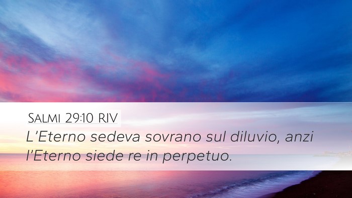 Salmi 29:10 RIV Bible Verse Image