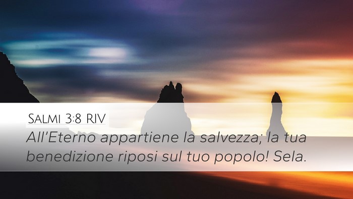 Salmi 3:8 RIV Desktop Wallpaper - All’Eterno appartiene la salvezza; la tua - Desktop Bible Verse Wallpaper