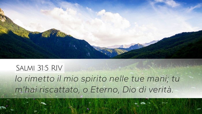 Salmi 31:5 RIV Bible Verse Image