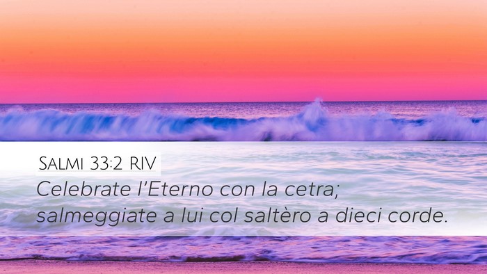 Salmi 33:2 RIV Bible Verse Image