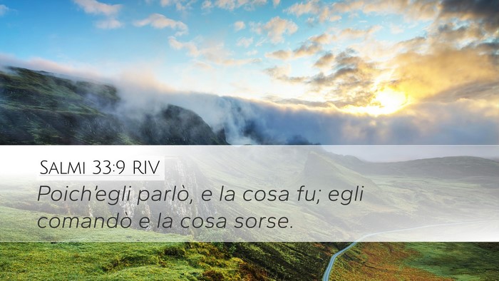 Salmi 33:9 RIV Bible Verse Image