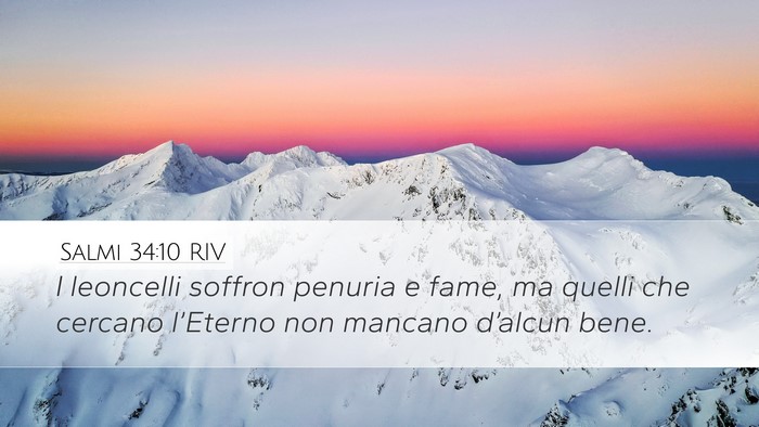 Salmi 34:10 RIV Bible Verse Image