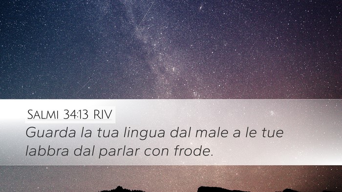 Salmi 34:13 RIV Bible Verse Image