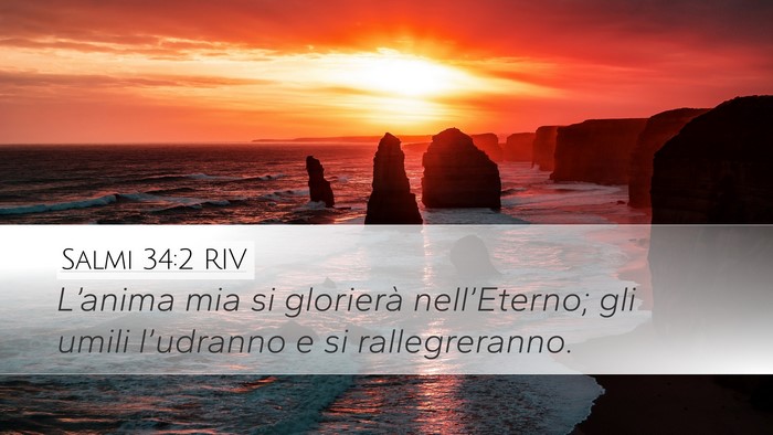 Salmi 34:2 RIV Bible Verse Image