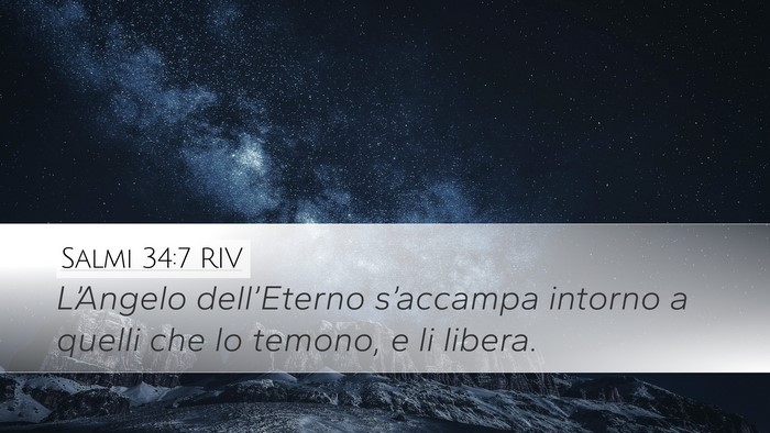 Salmi 34:7 RIV Bible Verse Image