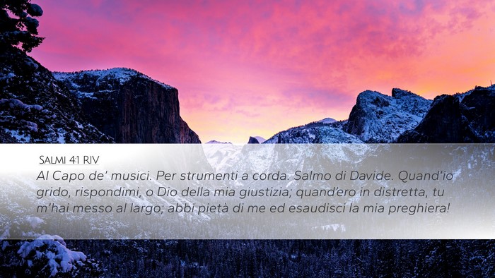 Salmi 4:1 RIV Bible Verse Image