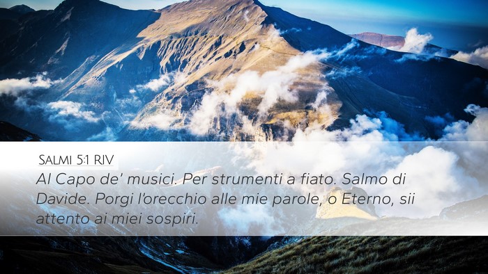 Salmi 5:1 RIV Bible Verse Image