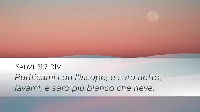 Salmi 51:7 RIV Bible Verse Image
