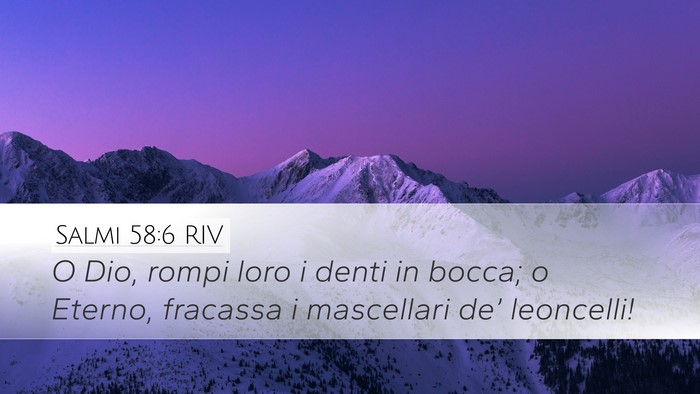 Salmi 58:6 RIV Bible Verse Image