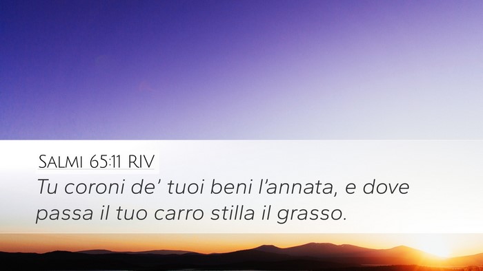 Salmi 65:11 RIV Bible Verse Image
