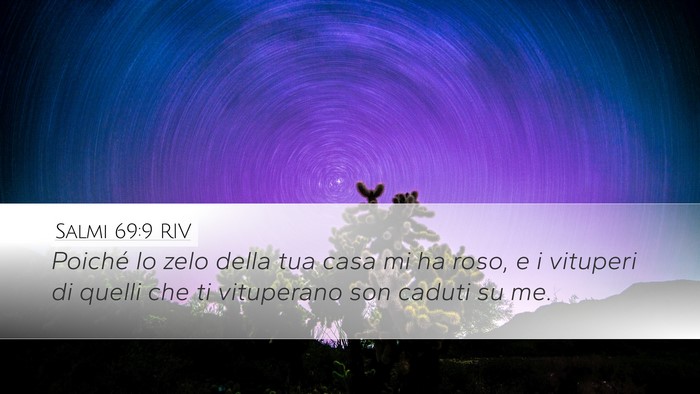 Salmi 69:9 RIV Desktop Wallpaper - Poiché lo zelo della tua casa mi ha roso, e i - Desktop Bible Verse Wallpaper