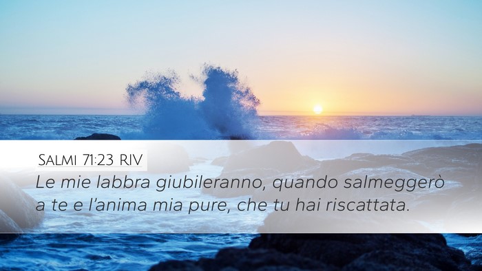 Salmi 71:23 RIV Bible Verse Image