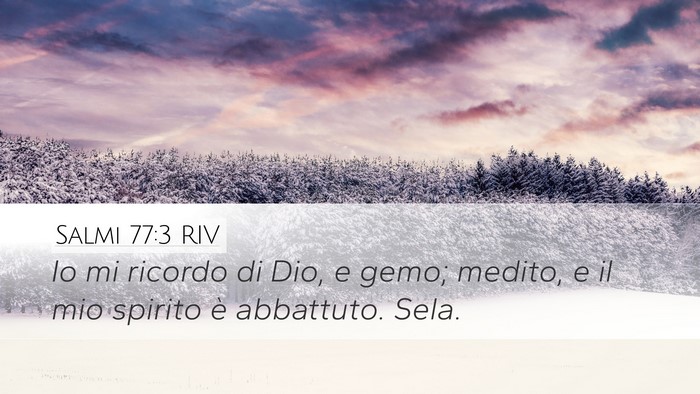 Salmi 77:3 RIV Bible Verse Image