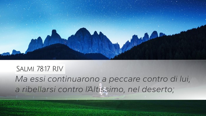 Salmi 78:17 RIV Bible Verse Image