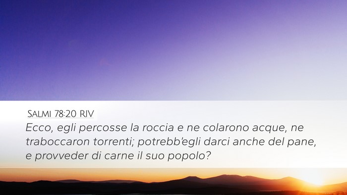 Salmi 78:20 RIV Bible Verse Image