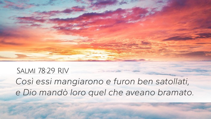 Salmi 78:29 RIV Bible Verse Image