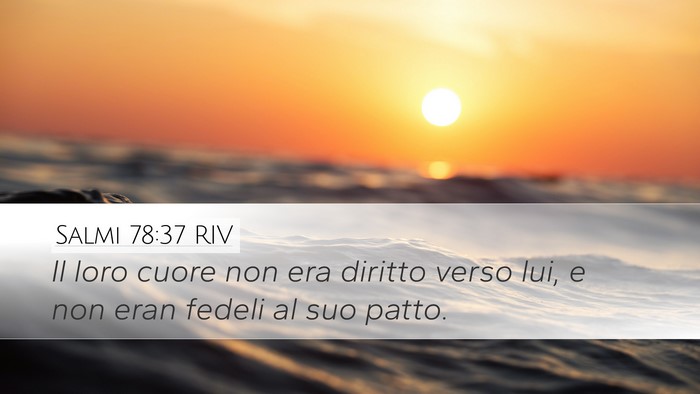 Salmi 78:37 RIV Bible Verse Image