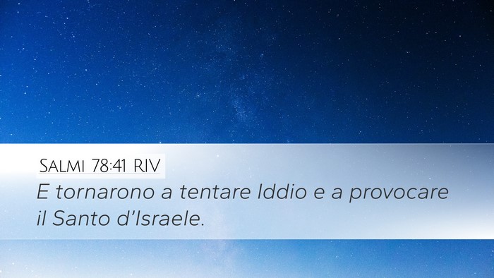Salmi 78:41 RIV Bible Verse Image