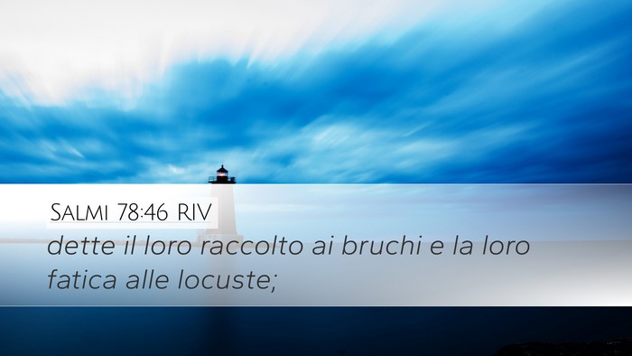 Salmi 78:46 RIV Desktop Wallpaper - dette il loro raccolto ai bruchi e la loro fatica - Desktop Bible Verse Wallpaper