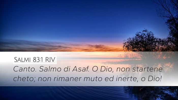 Salmi 83:1 RIV Bible Verse Image