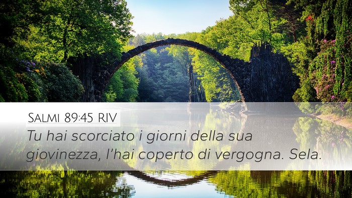 Salmi 89:45 RIV Bible Verse Image