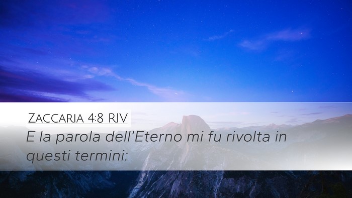 Zaccaria 4:8 RIV Desktop Wallpaper - E la parola dell’Eterno mi fu rivolta in questi - Desktop Bible Verse Wallpaper