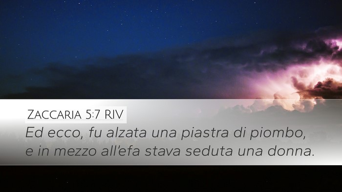 Zaccaria 5:7 RIV Bible Verse Image