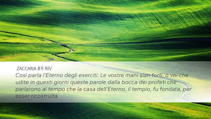 Zaccaria 8:9 RIV Bible Verse Image