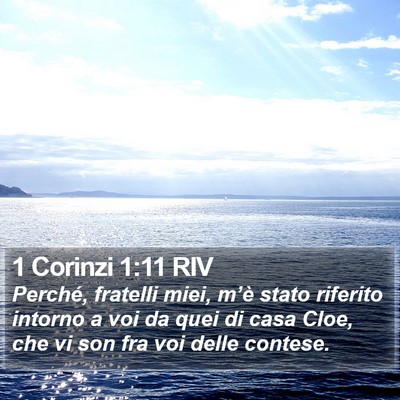 1 Corinzi 1:11 RIV Bible Verse Image
