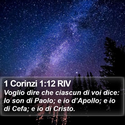 1 Corinzi 1:12 RIV Bible Verse Image