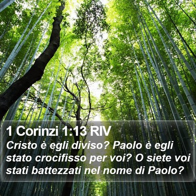 1 Corinzi 1:13 RIV Bible Verse Image
