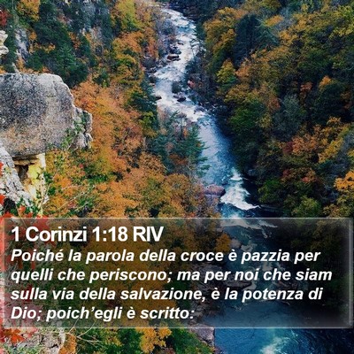 1 Corinzi 1:18 RIV Bible Verse Image