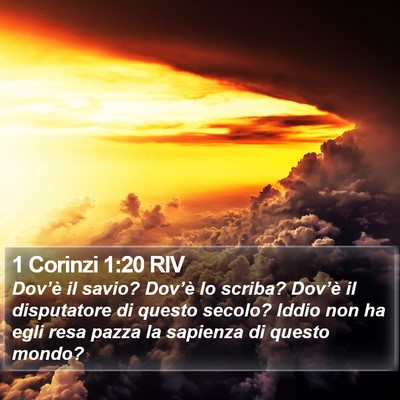 1 Corinzi 1:20 RIV Bible Verse Image