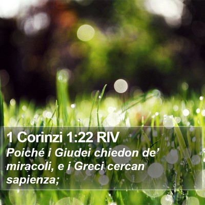 1 Corinzi 1:22 RIV Bible Verse Image