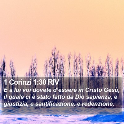 1 Corinzi 1:30 RIV Bible Verse Image