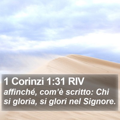 1 Corinzi 1:31 RIV Bible Verse Image