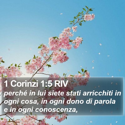1 Corinzi 1:5 RIV Bible Verse Image