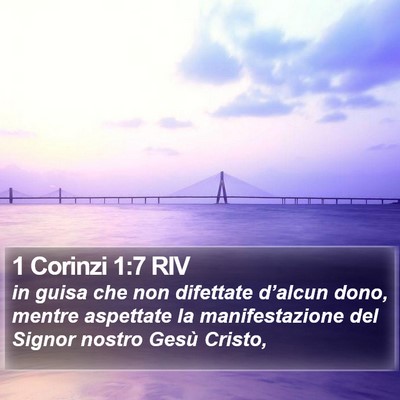 1 Corinzi 1:7 RIV Bible Verse Image