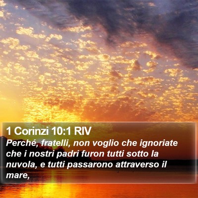 1 Corinzi 10:1 RIV Bible Verse Image