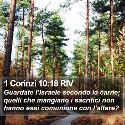 1 Corinzi 10:18 RIV Bible Verse Image