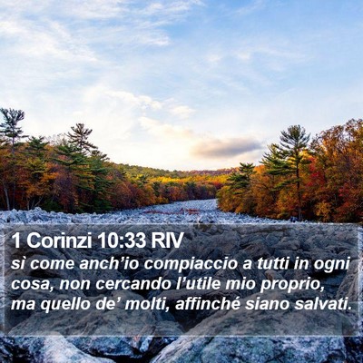 1 Corinzi 10:33 RIV Bible Verse Image
