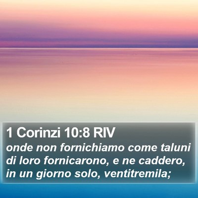 1 Corinzi 10:8 RIV Bible Verse Image