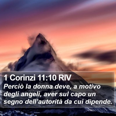 1 Corinzi 11:10 RIV Bible Verse Image