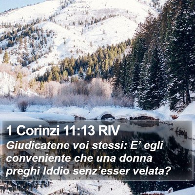 1 Corinzi 11:13 RIV Bible Verse Image