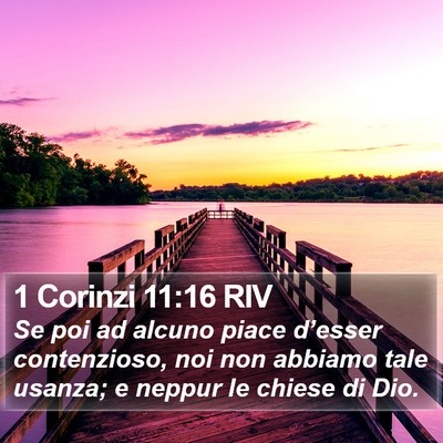 1 Corinzi 11:16 RIV Bible Verse Image