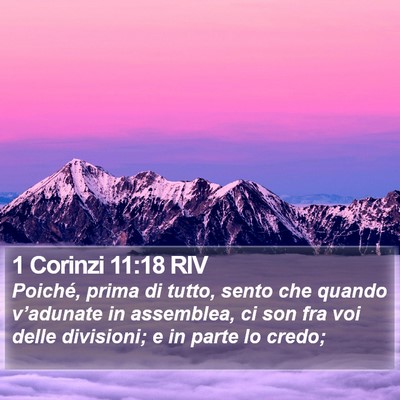 1 Corinzi 11:18 RIV Bible Verse Image